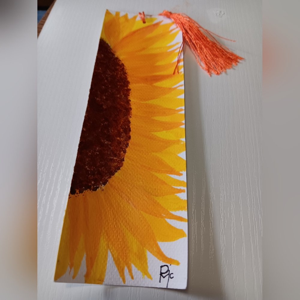 Sunflower Bookmark with Tassel